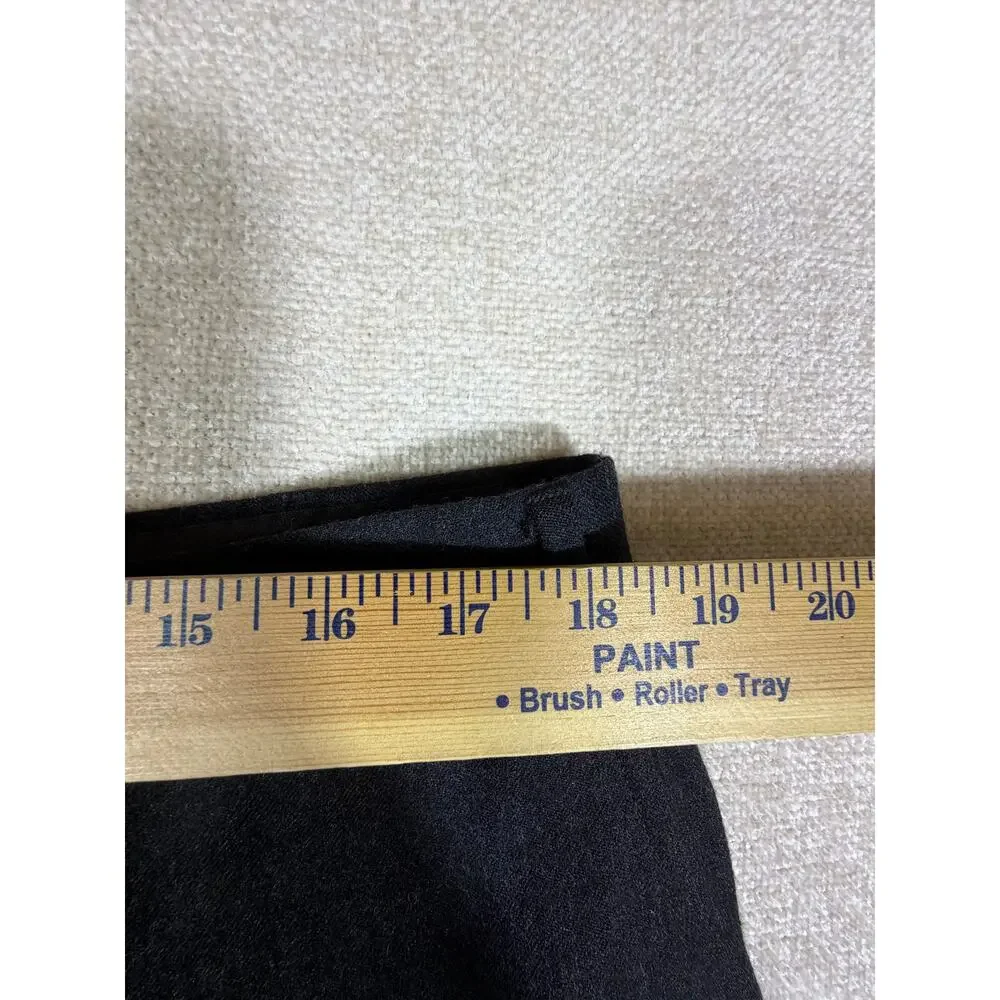 Jos A Bank Men 36x32.5 Dark Gray 100% Wool Flat Front Straight Leg Dress Pants